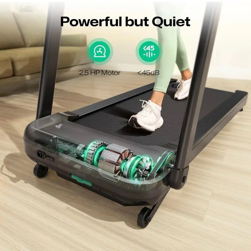 UREVO Walking Pad Treadmill with Adjustable Desk, Foldable Treadmill with Incline, Folding Treadmill Desk, Walking Pad with Handle Bar, UREVO SmartCoach App, Remote Control, 265 Lbs  Capacity