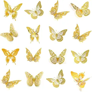 Butterfly Wall Decor 48 count 4 Styles 3 Sizes, for Birthday Decorations Party Decorations, Removable Wall Stickers Interior Decorations   Classroom Wedding Decor ()