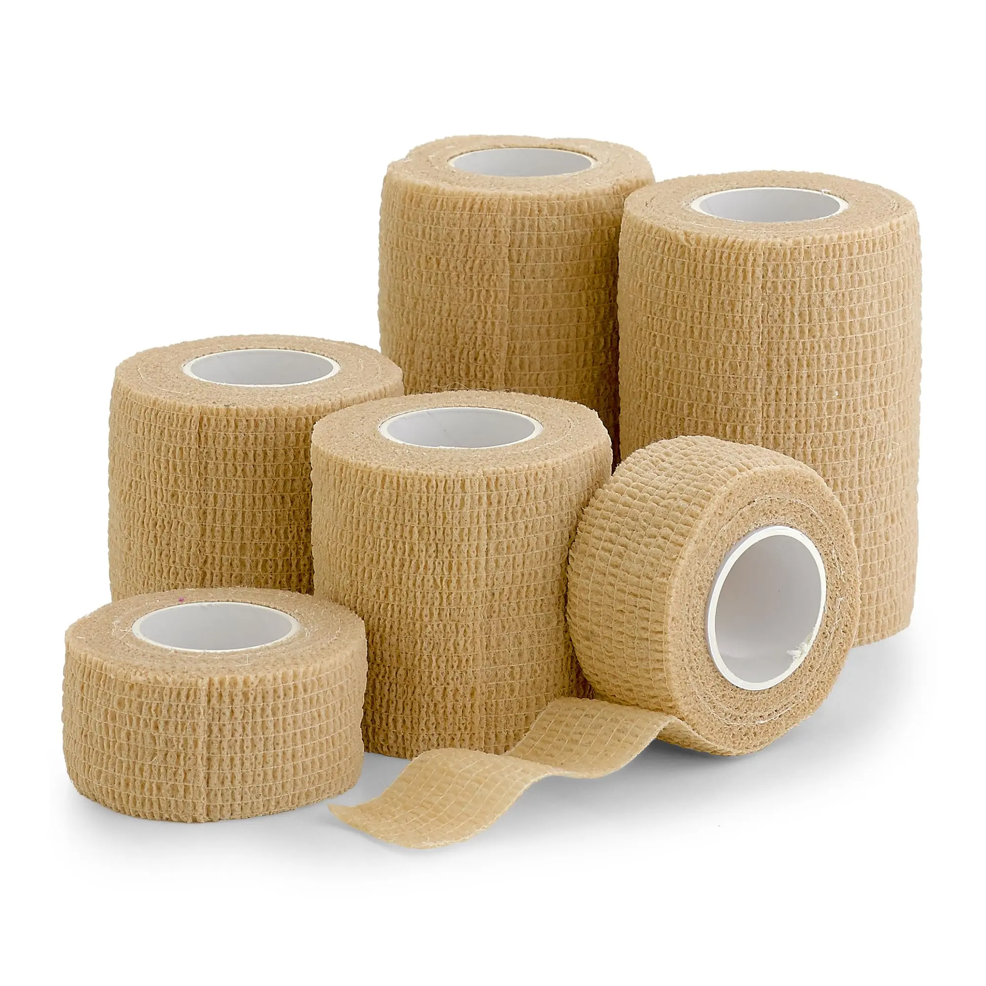 Self Adherent Cohesive Tape Rolls Combo Pack - 1", 2", 3" x 5 yd, Sports & Outdoor Survival Kit Tactical Equipment for Hunting