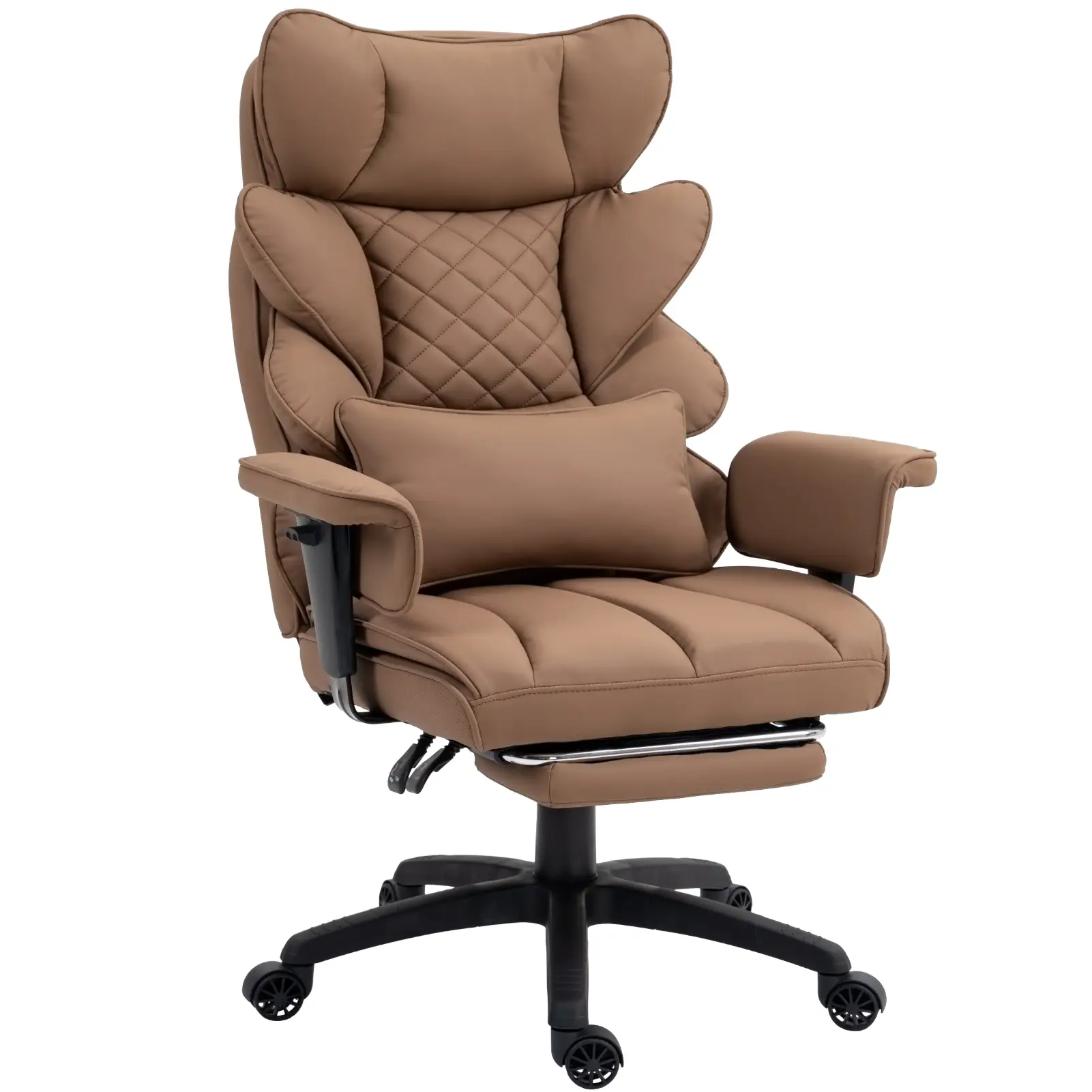 Dowinx Big and Tall Office Chair,High-Back Executive Gaming Chair with Pocket Spring Cushion, Adjustable Lumbar Support, Armrests & Footrest