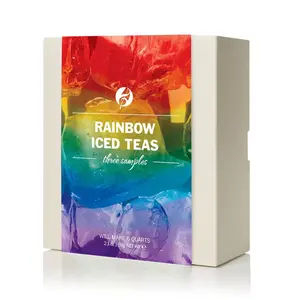 Rainbow Iced Tea Sampler Set - Pre Measured Pouches for Hot and Cold Brew Iced Tea