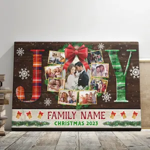 Personalized Photo Prints, Custom Photo Christmas Art For Wall Decor, Family Christmas Pictures, Festive Holiday Print For Home, Unique Personalized Christmas Gift