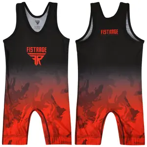 FISTRAGE Wrestling Singlet For Men & Women Powerlifting Body suit