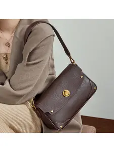 Leather vegetable tanned cowhide bag women's 2026 winter new shoulder messenger bag large capacity simple fashion messenger women's bagPerf Power SHOP