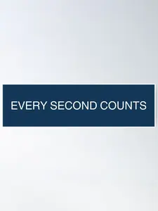 Counts Every Second Poster Print For House Decoration