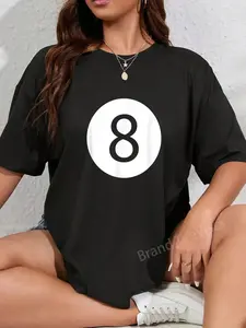 100% Cotton Unisex Funny 8 Ball Magic Billiards Pool | Lazy Halloween Costume T-Shirt