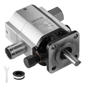 fathersdaygift VEVOR Hydraulic Log Splitter Pump, 11GPM, 2 Stage 3000PSI Wood Log Splitter Pump, 1'' Inlet 1/2'' NPT Outlet 3600 RPM Aluminum Hydraulic Gear Pump, for Small Engine Mounting Log Splitters Snowplow