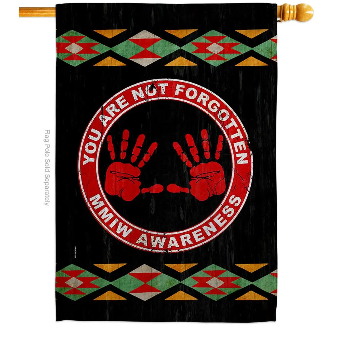USA Decoration H170216-BO MMIW Awareness Support Cause 28 x 40 in. Double-Sided Decorative Vertical House Flags for Decoration Banner Garden Yard Gift