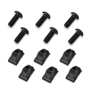 CROSSDESIGN Fit For Polaris Ranger RZR General Body Panel Torx Screw and Flat Nut (Set of 6)