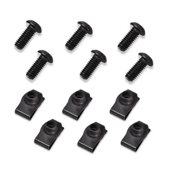 CROSSDESIGN 6-Piece Automotive Torx Screw & Flat Nut Set, Compatible with Polaris Ranger, RZR, General Vehicle Body Panels