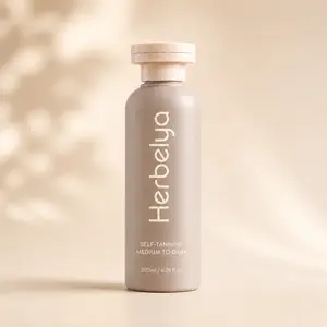 Herbelya Gradual Self Tanner 200ml | DHA & DHH Enhanced Natural Bronze Glow | Flawless Streak-Free | Hydrating Vegan - Medium to Dark | Dermatologist Tested | Safe for Sensitive Skin | US Shipping
