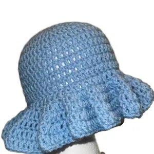 Handmade Extra Wavy Crochet Bucket Hat - Unisex - Fashion Accessory for Men and Women