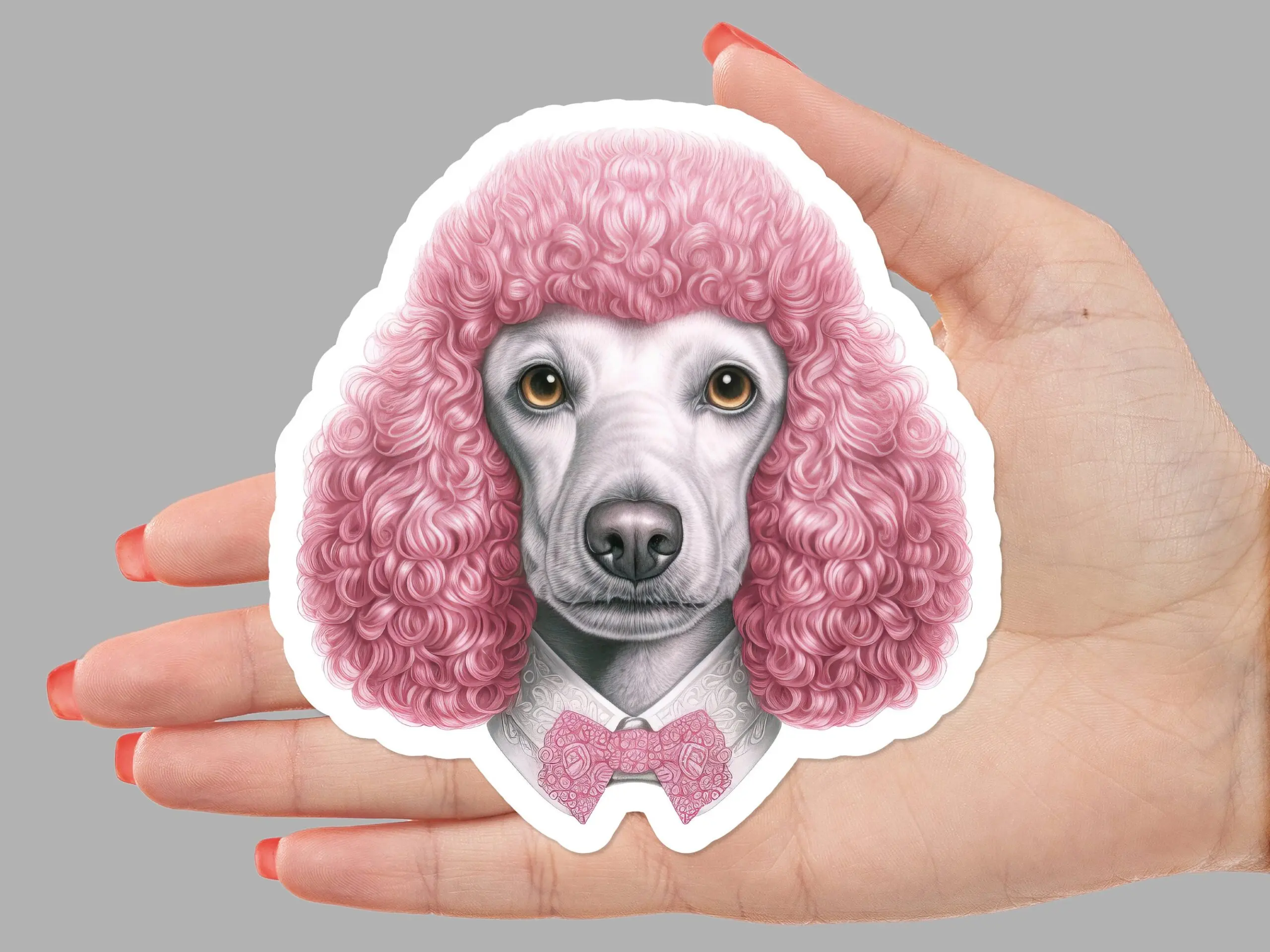 Pink Poodle Sticker