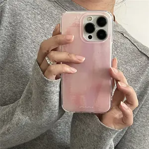 IPhone13/14/16 Pro Max PC phone case | Sweet pink blending | Best friend gift | Suitable for iPhone 11 12 13 14 15 16 17 Pro Max