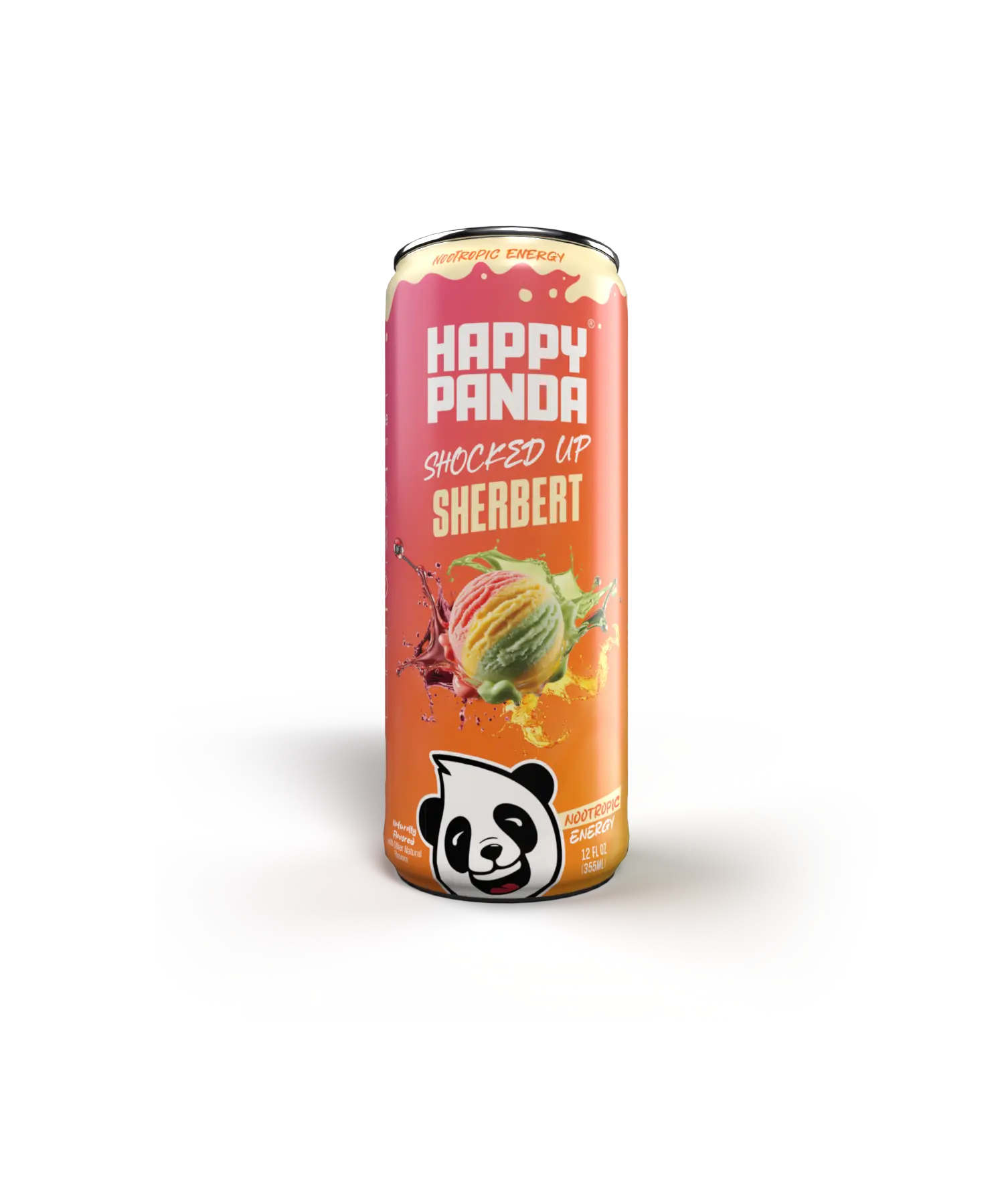 Happy Panda Nootropic Energy Drink - Shocked Up Sherbert - Single Can
