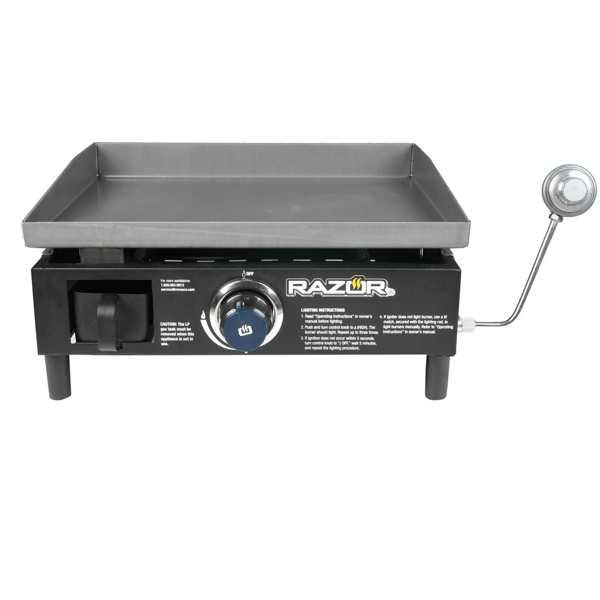 Razor Griddle GGT2160M 19 Inch Portable 1 Burner LP Propane Gas Grill, Steel Razor Griddle GGT2160M 19 Inch Portable 1 Burner LP Propane Gas Grill, Steel