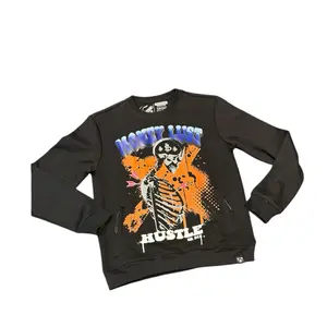 Men's Sweatshirt with Graphic Design, Long Sleeves, Available in Black and white Colors - Menswear