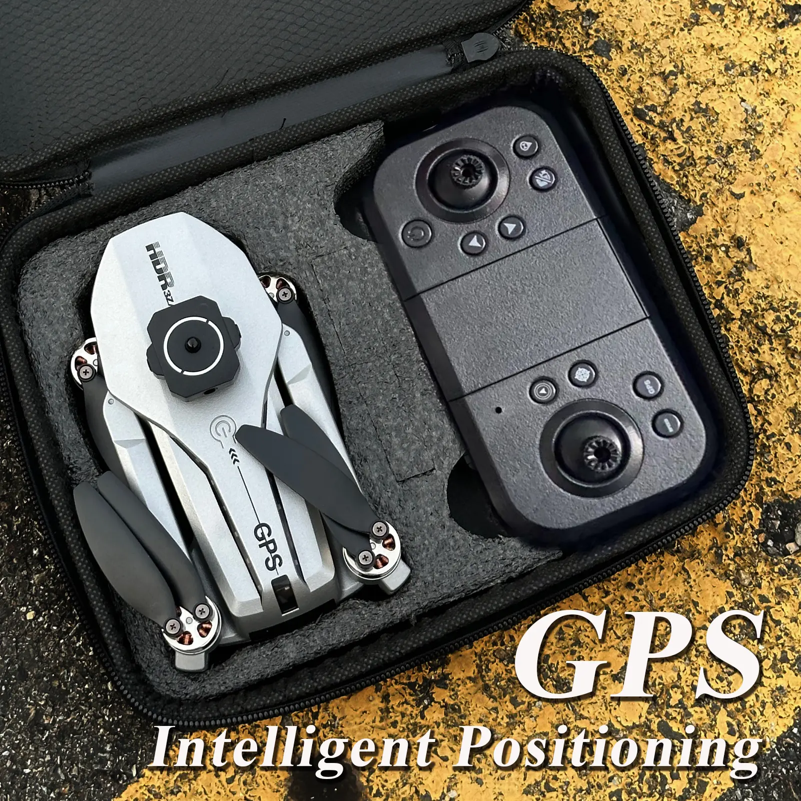 Folding GPS Brushless RC Quadcopter - Dual Cameras, Obstacle Avoidance, Intelligent Following, Stabilization Gimbal, Optical Flow Positioning, Trajectory Flight, Surround Flight, Headless Mode, Gesture Control Remote Controlled Drone for Beginners, Remote