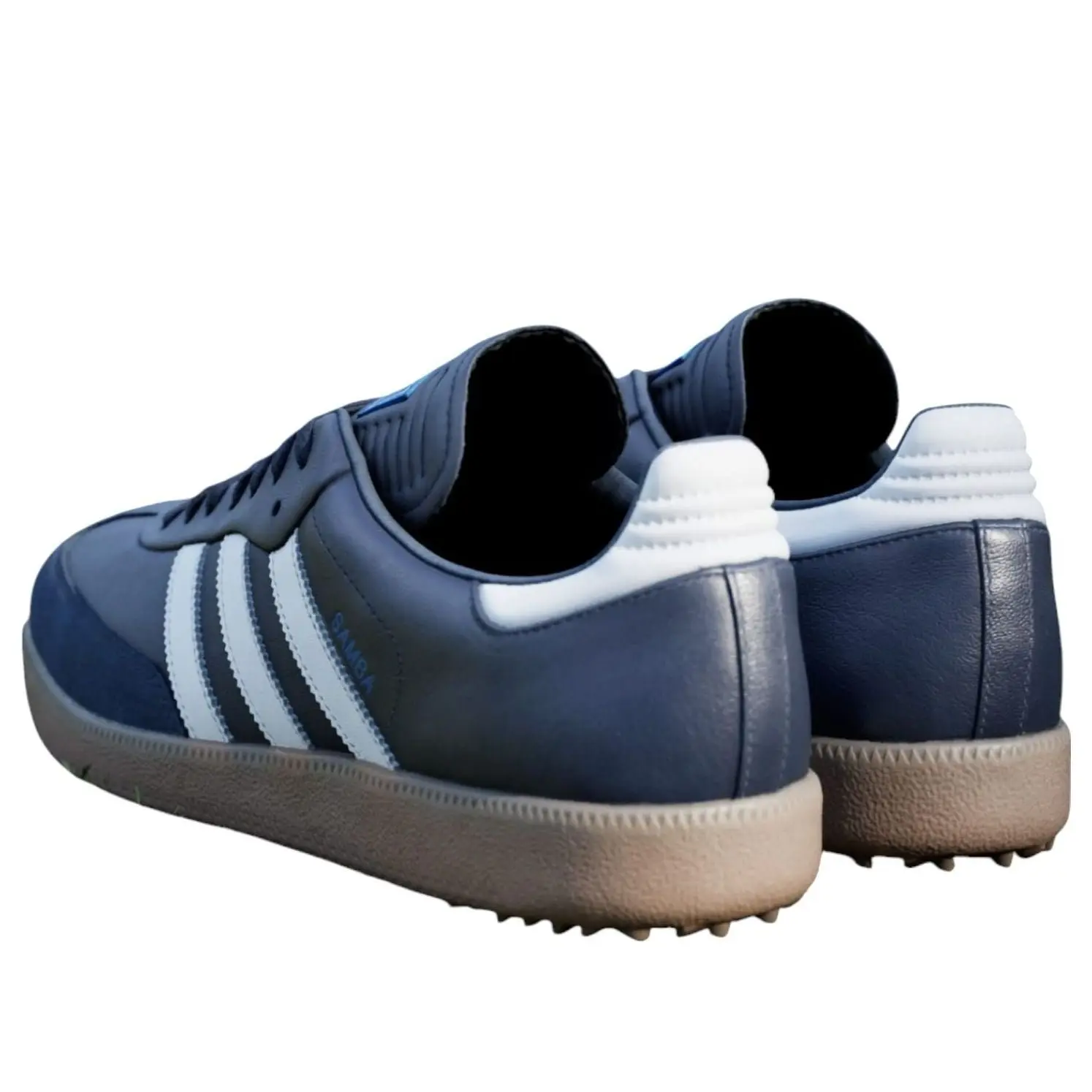 adidas gazelle silver green womens Blue Adidas Samba Golf Shoes- M's 11, W's 12.5 – Plum Garments main image 1