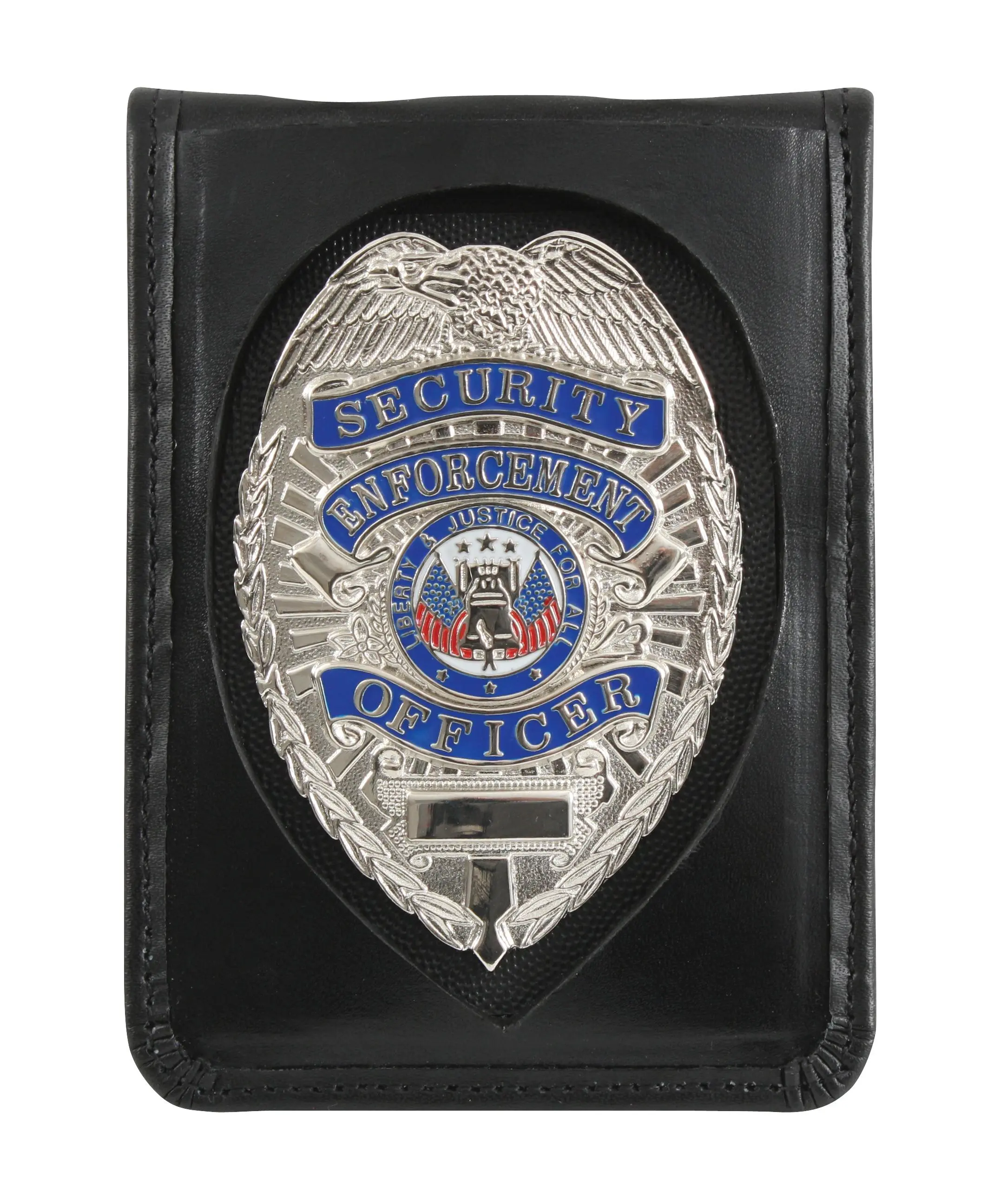 Rothco Leather Neck ID Badge Holder - Black Name Tag Holder for Office, Outdoor Use