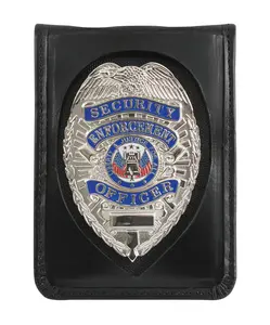 Rothco Leather Neck Identification Badge Holder, Black - Neck ID Badge Holder outdoorfun