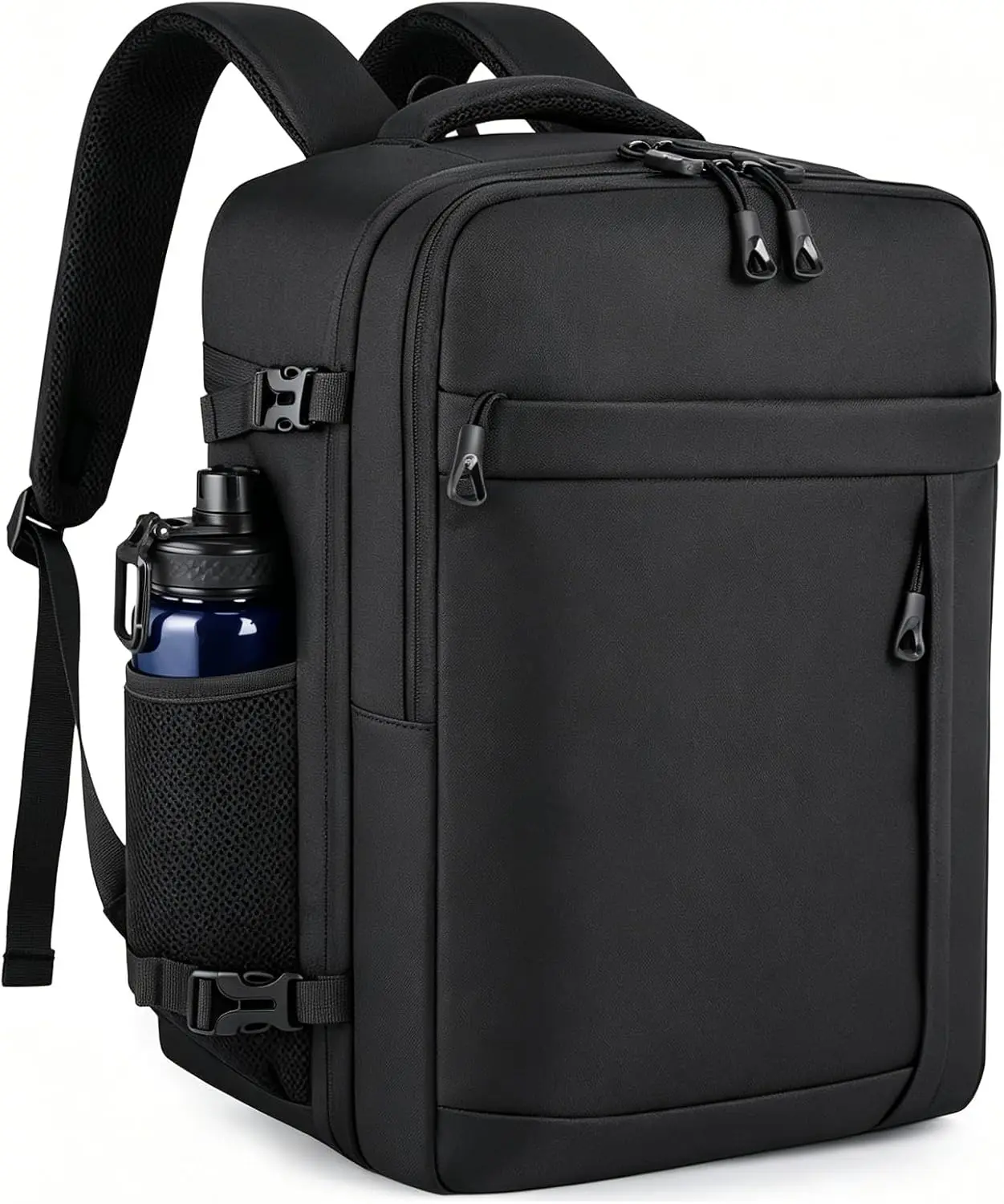 Black Travel Backpack for Men Women, TSA Approved Personal Item Size 18x14x8 Under Seat Backpack for Airplanes 15.6inch Laptop 30L Luggage Carry On BagGift.