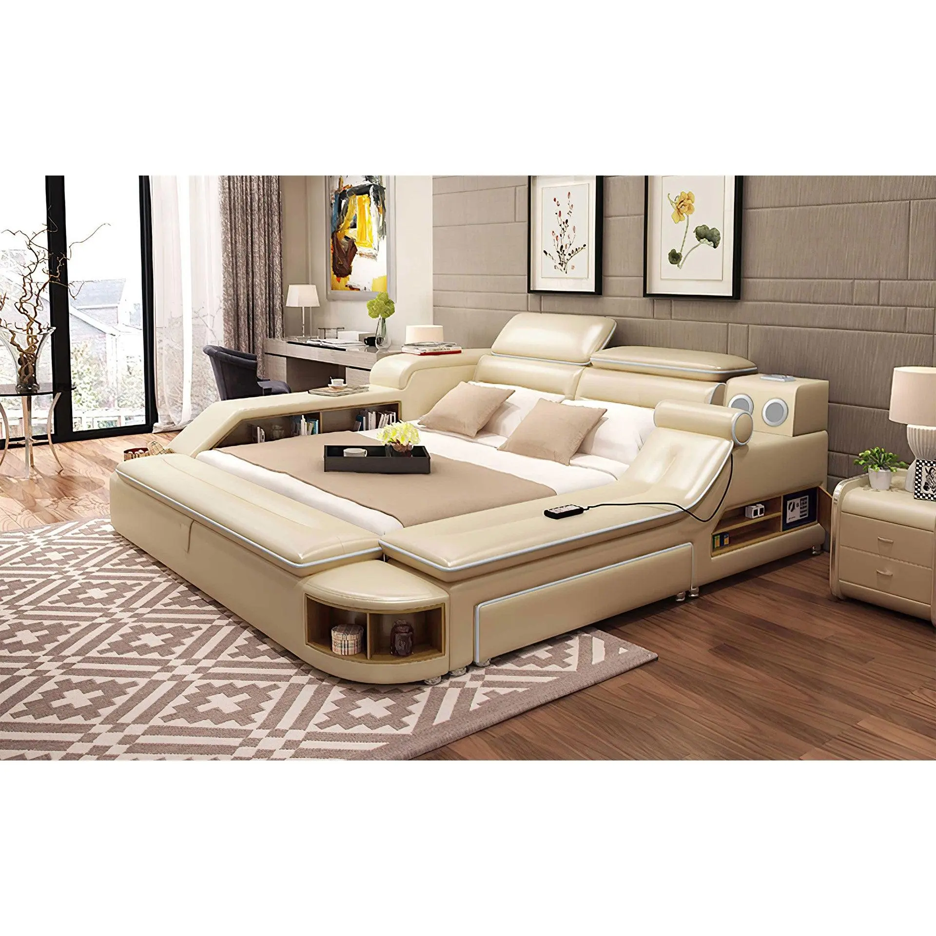 Aria Modern Multifunctional Smart Bed With Bluetooth Speakers Aria Modern Multifunctional Smart Bed With Bluetooth Speakers