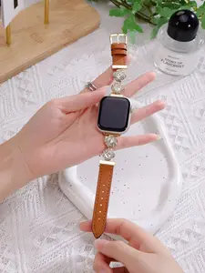 BUREI Clover Bling Strap Stainless Steel Metal Band Compatible for  iWatch 38mm-49mm (Series 1-11/SE/SE2/Ultra/Ultra2), Durable & Stylish Replacement Bracelet for Men & Women (Watch Not Included)#TikTokShopHolidayHaul