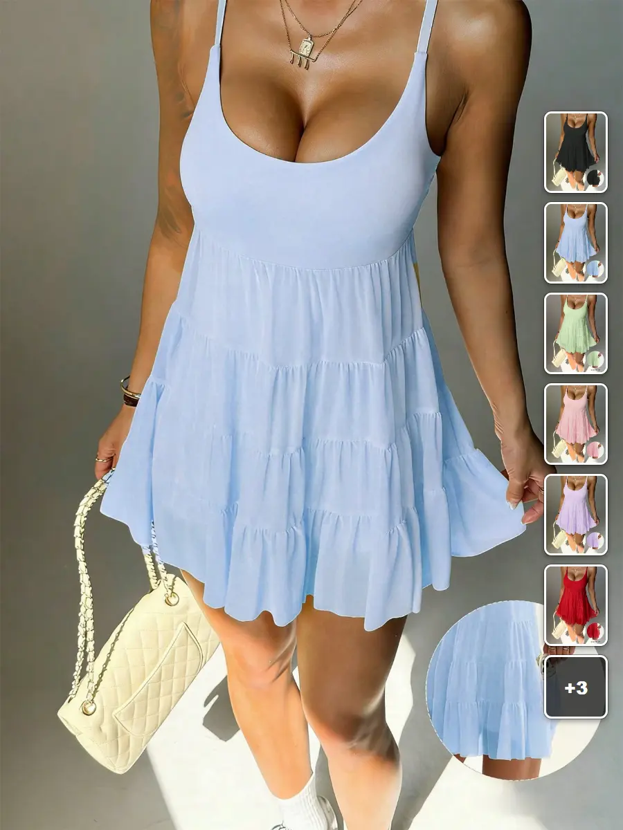 Athletic Dress Built-In Shorts Padded Mesh Overlay Tennis Golf Summer Outfit