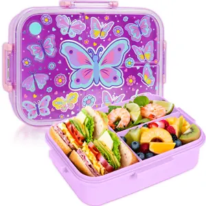 Family essential children's lunch box with cutlery and bag,  suitable for school,  summer gift creativity, school supplies,, 1200ml - cutlery Tableware
