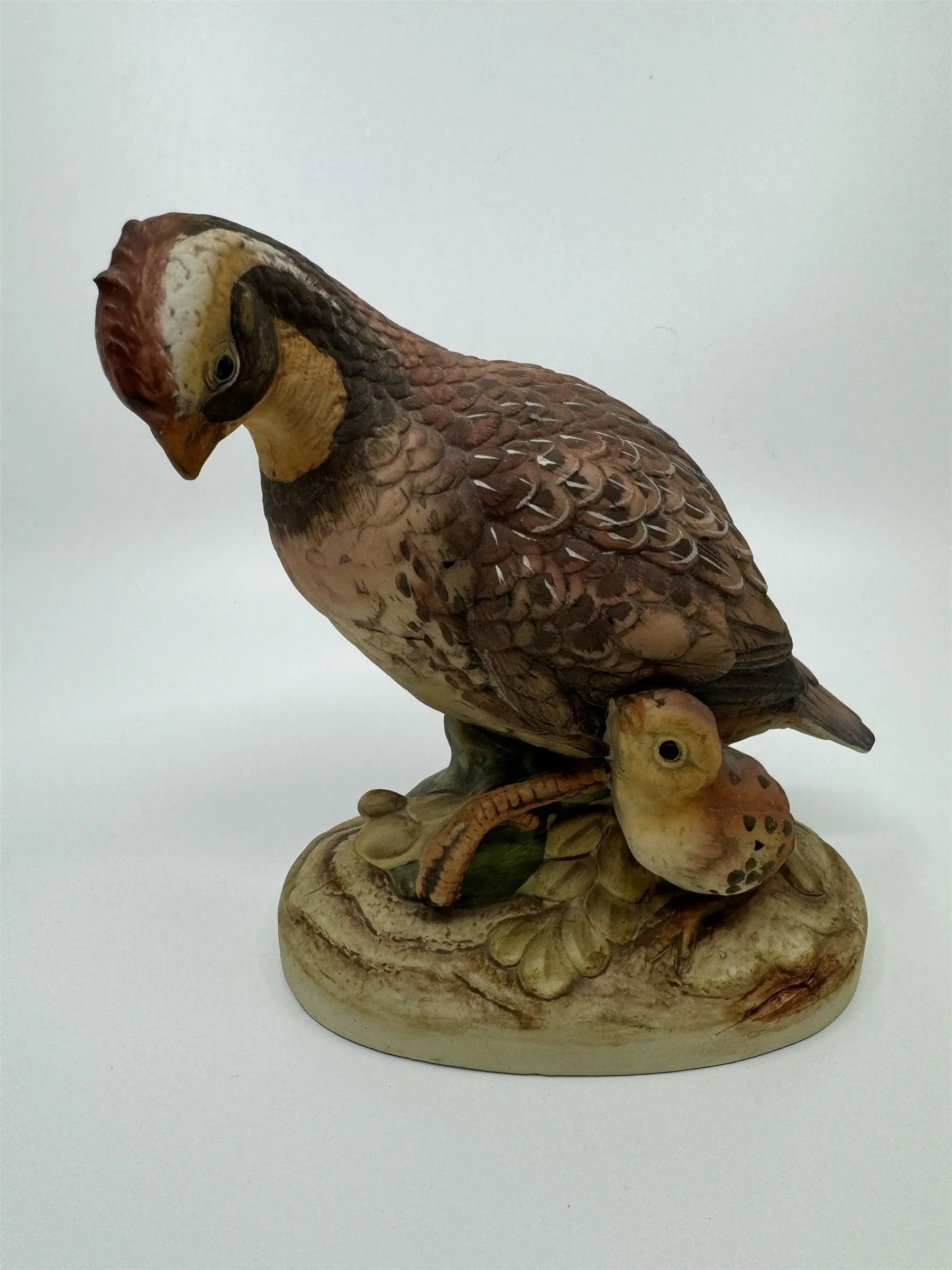 Vintage Andrea by Sadek Bisque Porcelain Bob White Figurine Birds Made In Japan