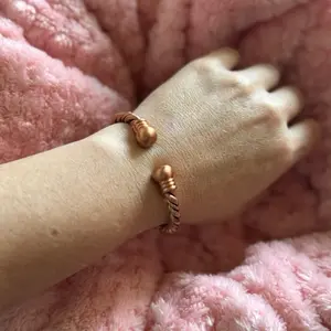 Antique Rose Tone Couture Twist Bangle