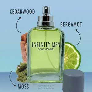 Infinity Men Men's Cologne 3.4 Fl. Oz. Eau de Parfum Spray Elegant Scent Fragrance Perfume Oils