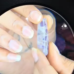 Ophelia’s Kiss Amethyst Luxury Crystal Press-On Nail Set Pre-Order Nail Sizing Kit First Made-to-Order Violet Crystal Brilliance