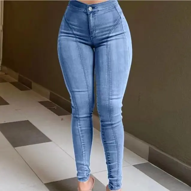 Curve-Shaped Stretch Skinny Jeans
