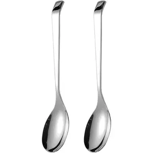 Serving Spoons,SUS 304 Stainless Steel Buffet & Banquet Style Serving Utensils (Set of 2)