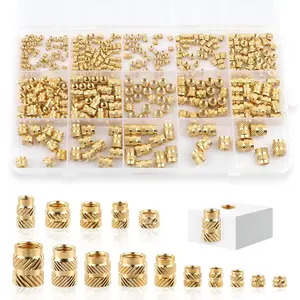420 count Threaded Inserts, M2 M2.5 M3 M4 M5 M6 Brass Heat Set Inserts for Plastic, Metric Knurled Nuts Insert  Kit for  Printing Components