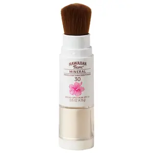 Hawaiian Tropic Mineral Powder Brush, SPF Powder for Face, Brush On Sunscreen for Face, Translucent Powder SPF 30, Hawaiian Tropic Powder, 0.15 oz