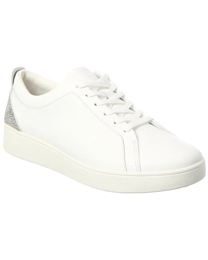 FitFlop Rally Crystal-Backtab Leather Sneaker