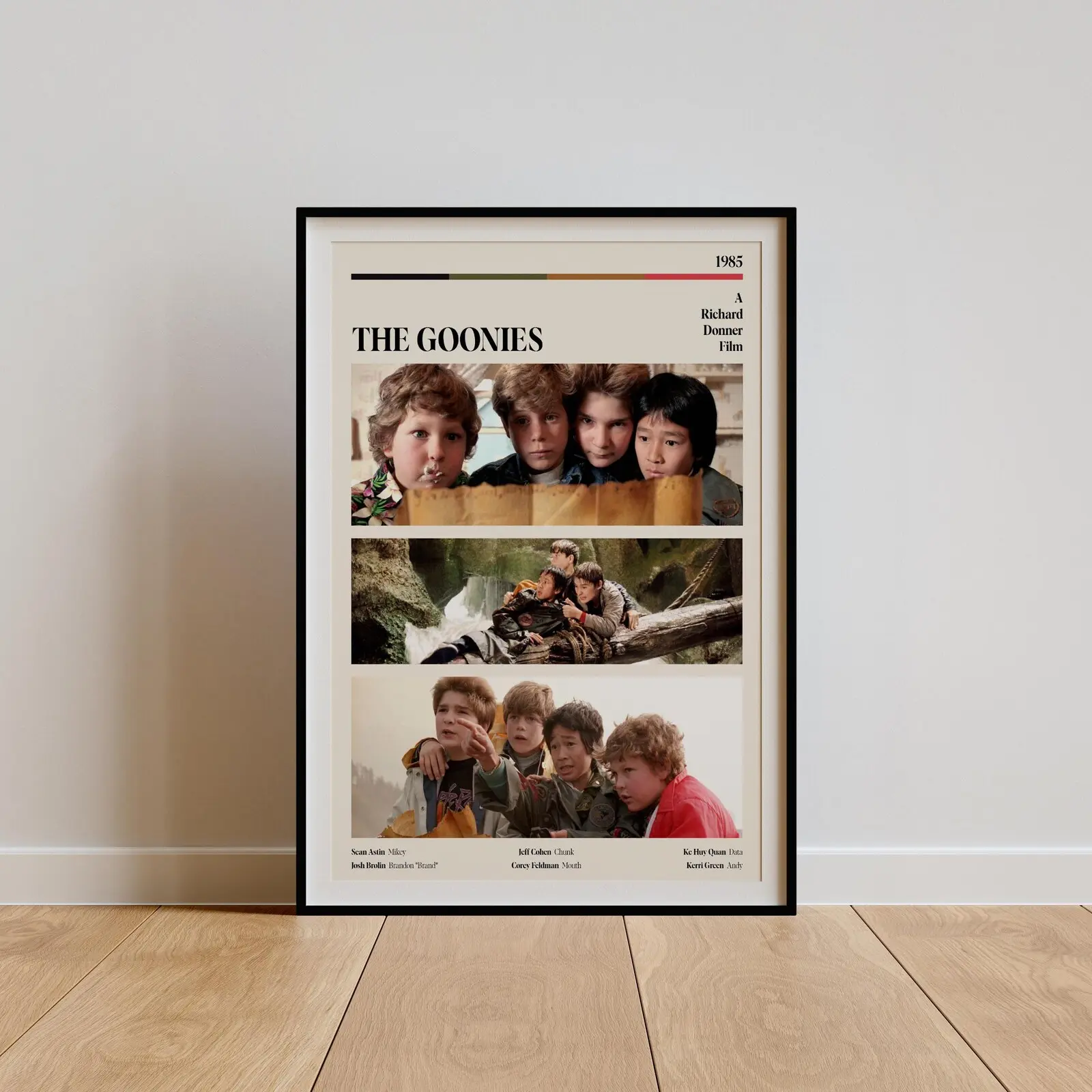 The Goonies Movie Poster - Modern Retro Movie Poster - TV Show Poster - Best Movies of All Time - Minimal Movie Art - Wall Art - Home Decor