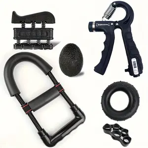 6pcs/set Wrist Strengthener, Finger Developer, Grip Strength Trainer, Wrist Exerciser, Muscle Trainer For Women Men, Gym Fitness Workout Accessories