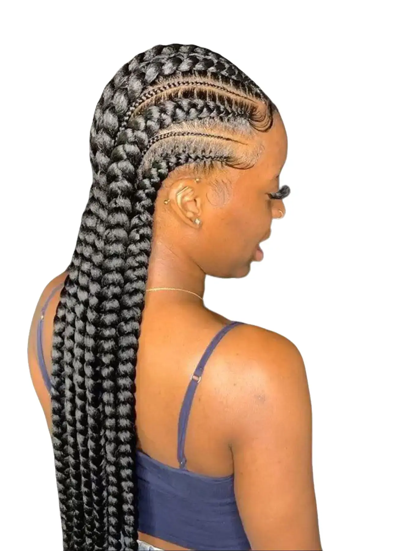 36" Cornrows Box Synthetic Jumbo Braided Wigs Knotless Full Lace Braided Wigs For Black Women Braiding Wigs African