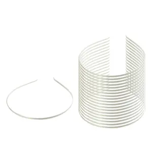 20Pcs Smooth Metal Headband, Women Comfortable Hair Hoop Blank Wire Frame Iron Hair Band for Cosplay DIY Supplies Party Gift
