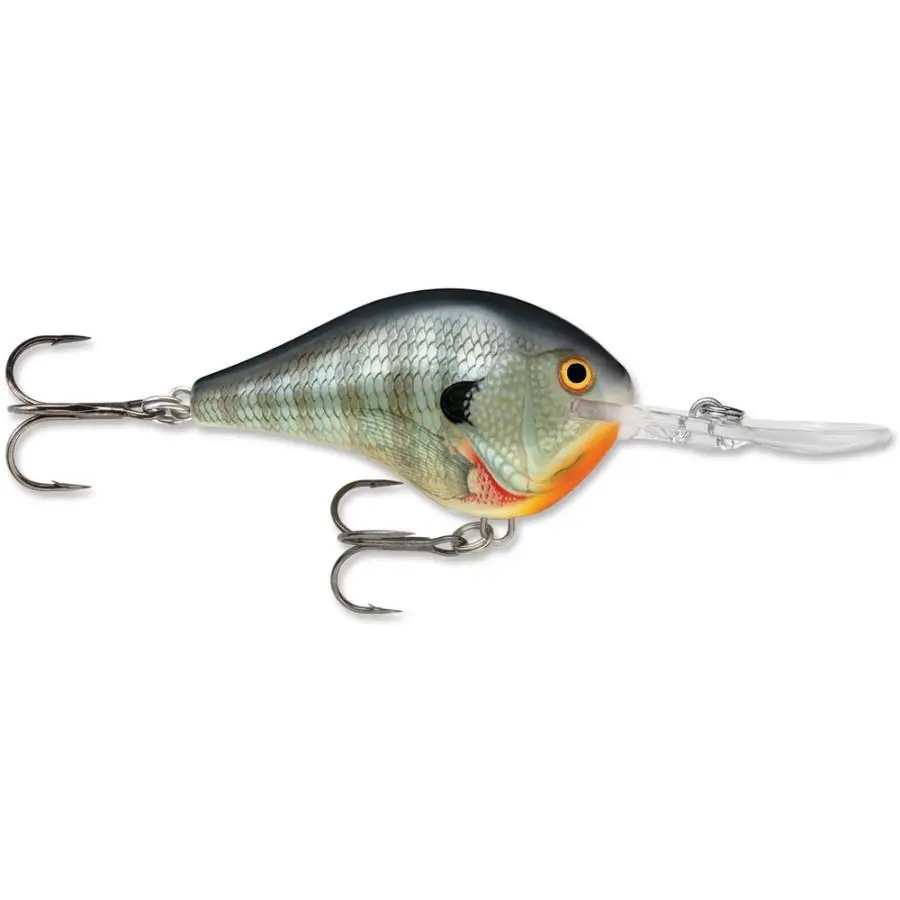 Rapala DT Series Crankbait DT14, Balsa Wood Artificial Fishing Lure for Deep Fishing, Fast-Dive Design with Side Action