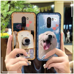 Waterproof Cute Phone Case For Xiaomi F1/Xiaomi Pocophone F1 TPU Cartoon Phone Protector Graffiti Anti-dust Cover Soft case Dirt-resistant Back Cover Full wrap Shockproof Silicone