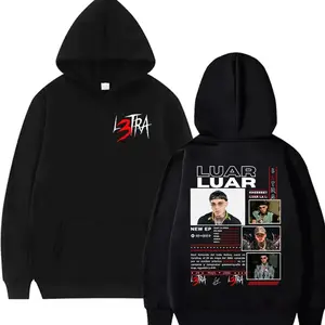 Rapper Luar La L L3TRA Tour Merch 2025 Album hoody Men fashion Fleece pullover Sweatshirt Unisex Hip Hop gothic hoody streetwear INI
