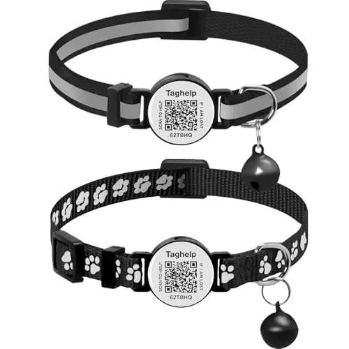 reflective strip & Paw pattern   Black