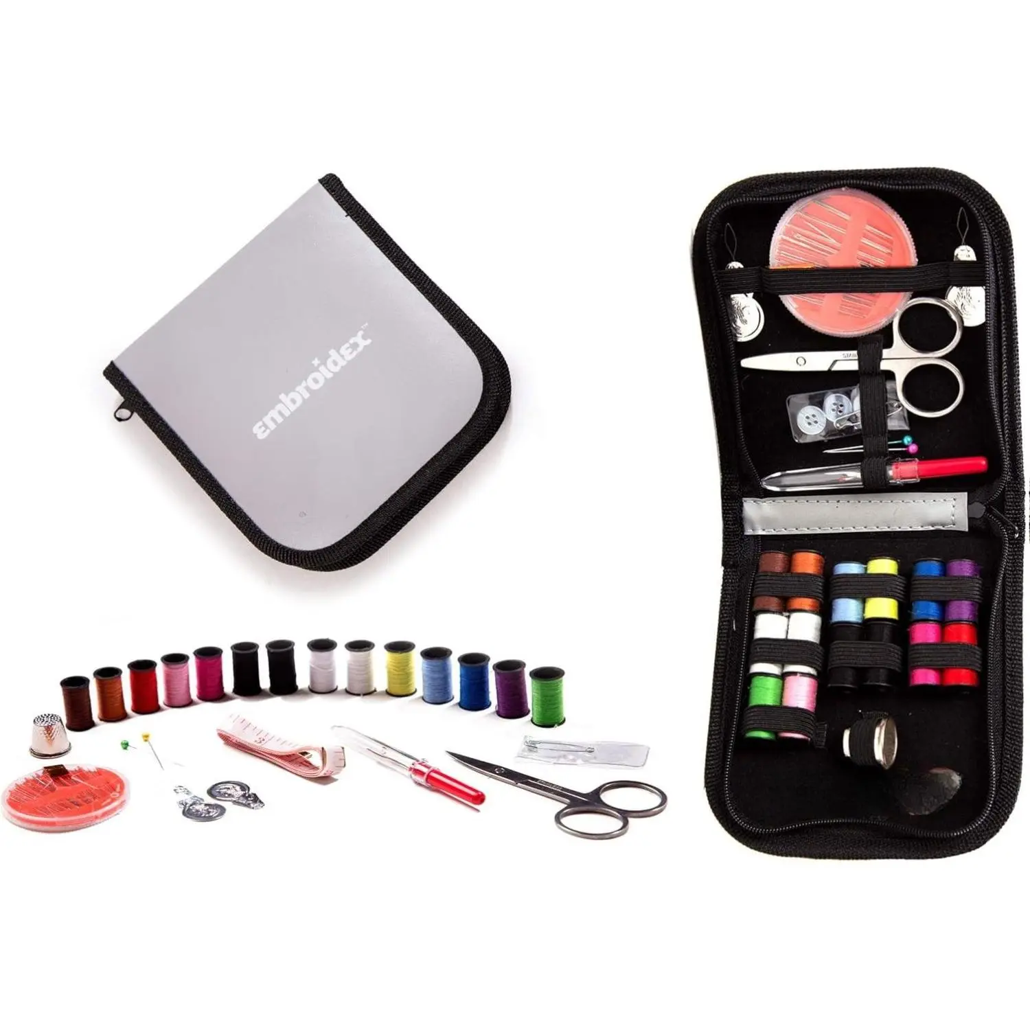 Complete Sewing Tool Kit - Home, Travel Emergency Use - Quality Notions, Scissors, Thread - Ideal Gift for Sewing Enthusiasts, Complete Sewing Kit
