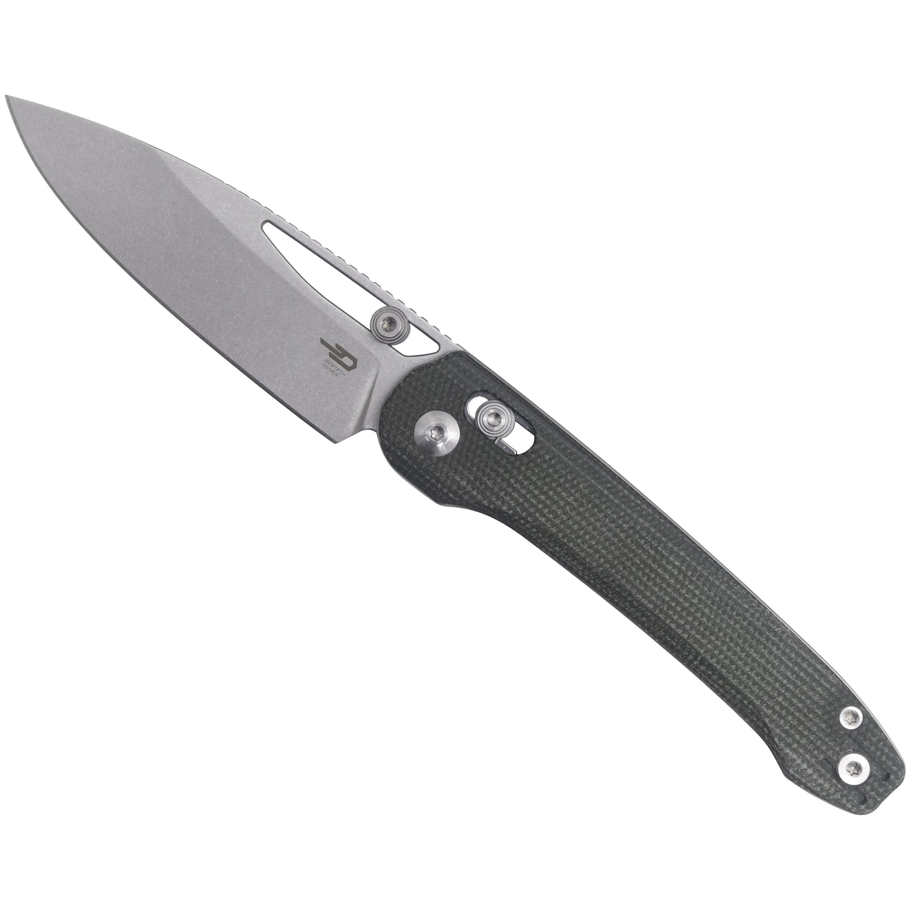 BESTECH KNIVES Mini Folding Pocket Knives, Canvas Micarta Utility Folder with Non-Slip Contoured Grip, Deep Carry EDC for Outdoor Tasks, Adults, Carbon Stainless Steel, Hiking/Fishing, Camping, Low Profile, Precision Ground, High Carbon Stainless Steel, H