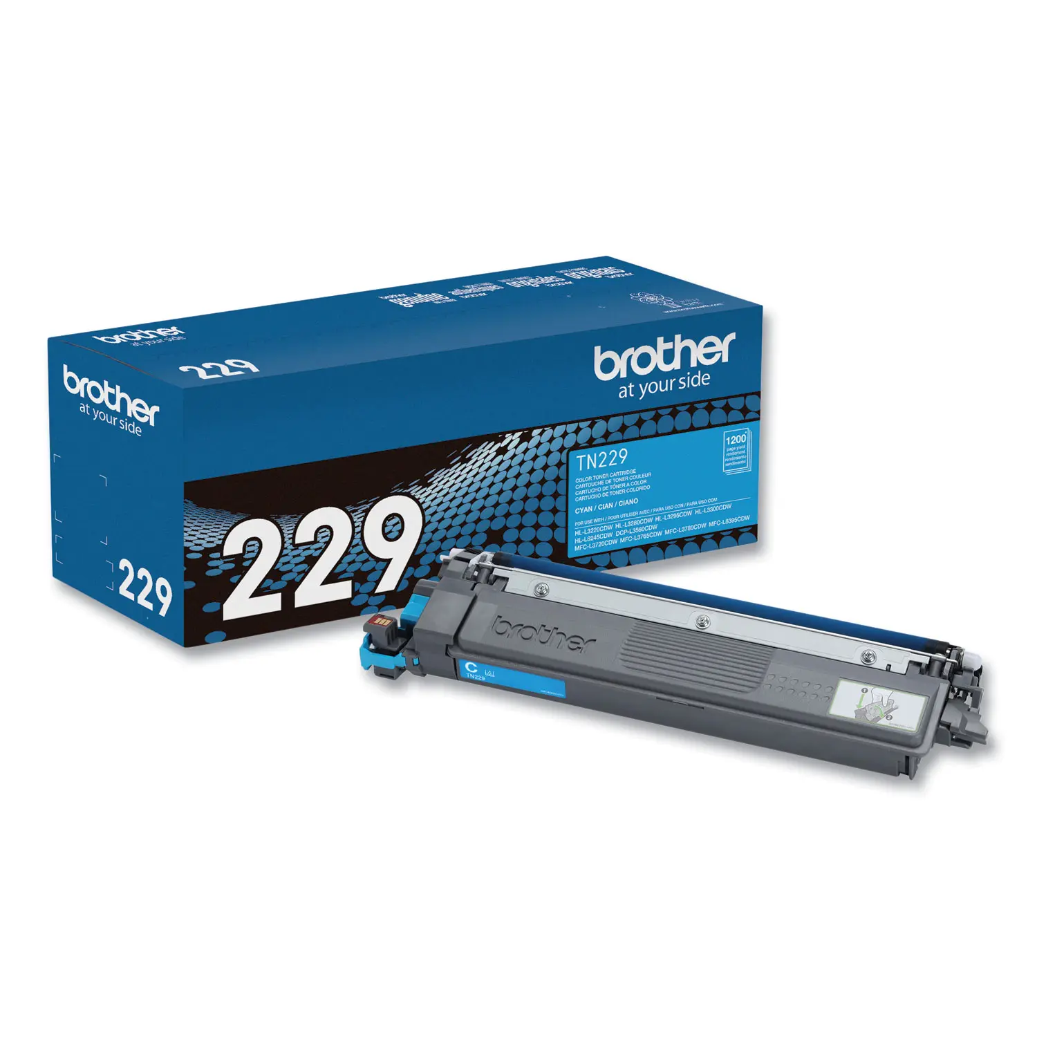 Brother Genuine TN229C Standard Yield Cyan Toner Cartridge